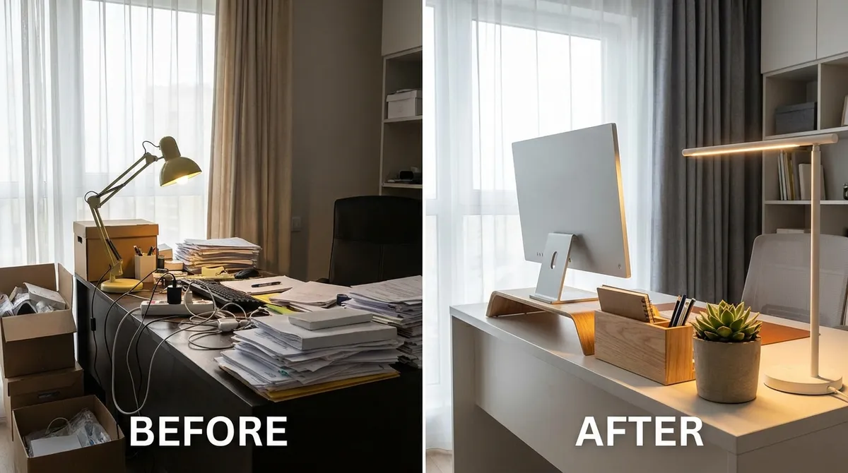 Before & After workspace transformation